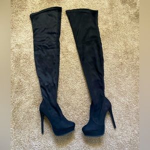 Fashion nova suede knee high boots super sexy